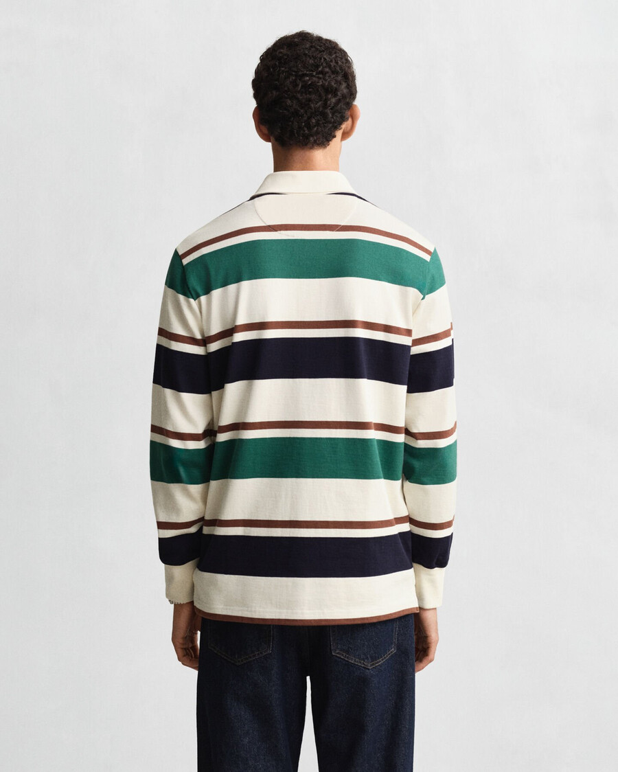 striped heavy rugger - cream