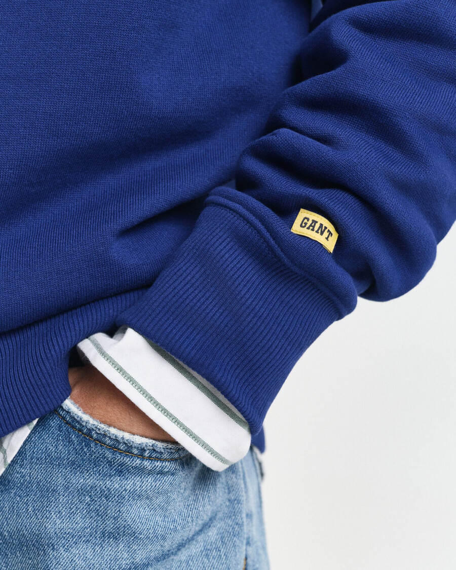 graphic crew neck sweatshirt - rich navy
