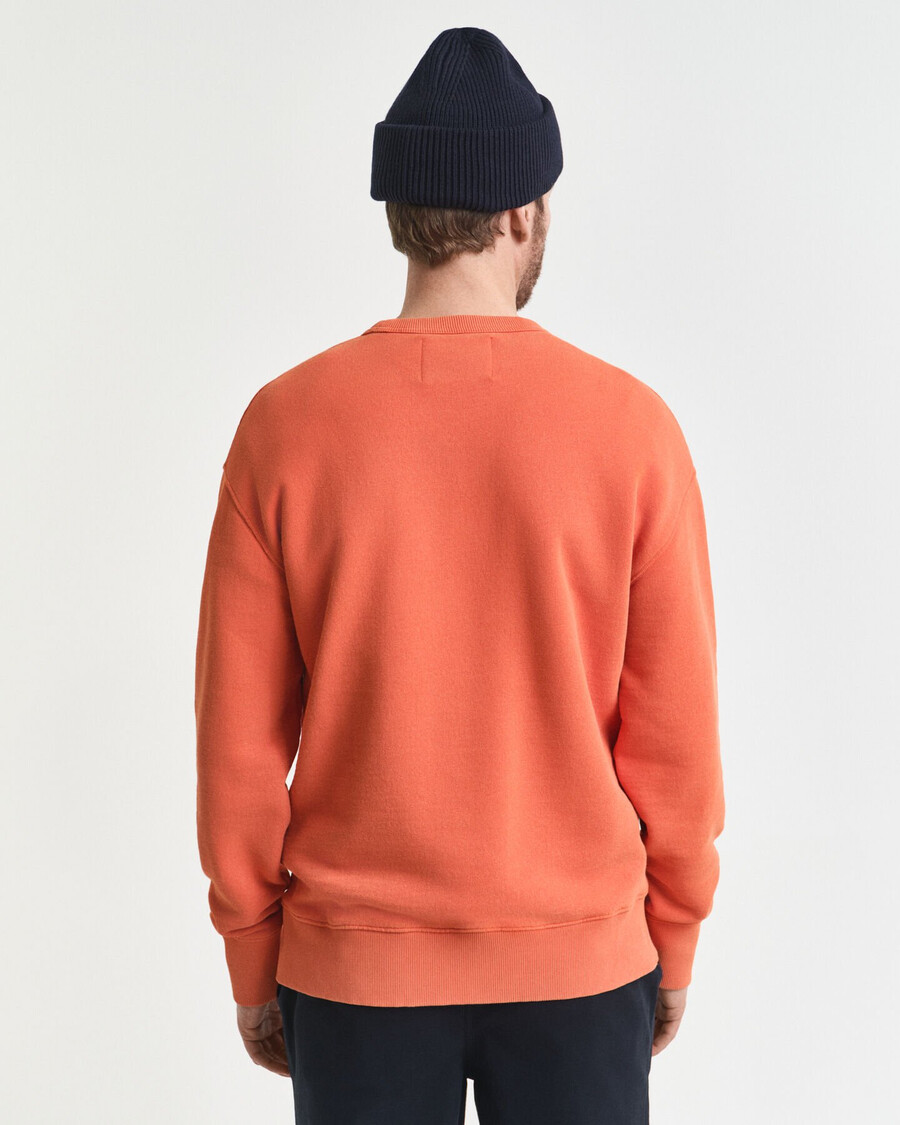 collegiate graphic crew neck sweatshirt - deep orange