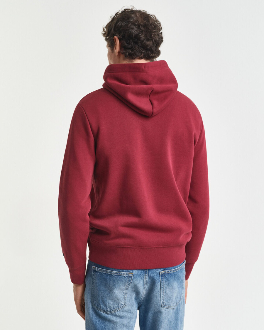 crest graphic hoodie - plumped red