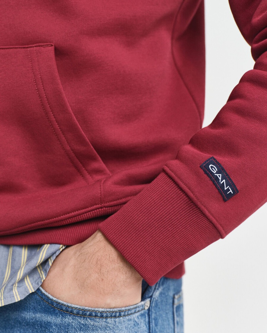 crest graphic hoodie - plumped red