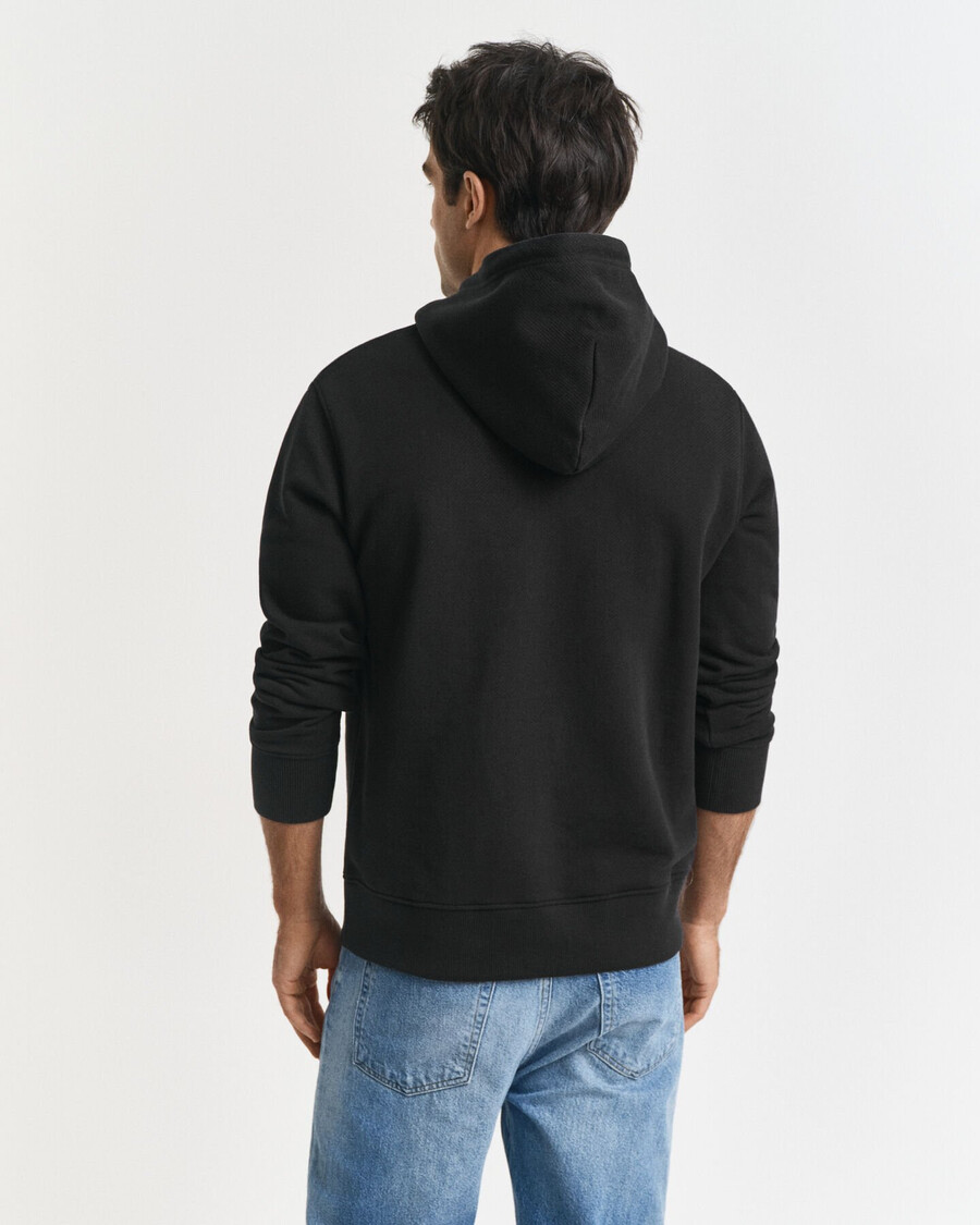 small graphic hoodie - black