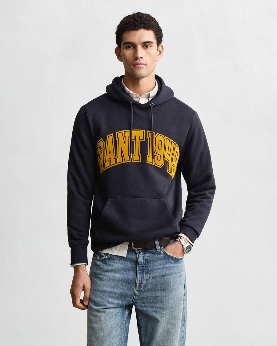 graphic hoodie - evening blue