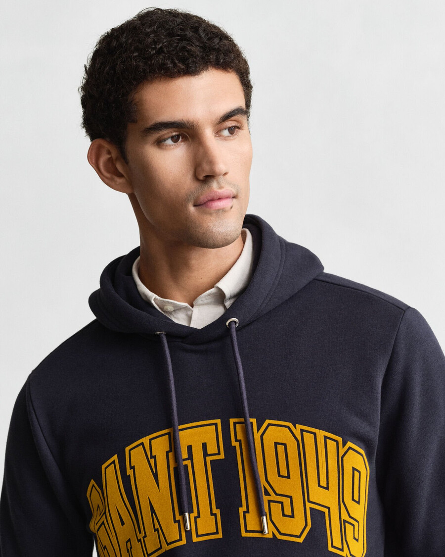 graphic hoodie - evening blue