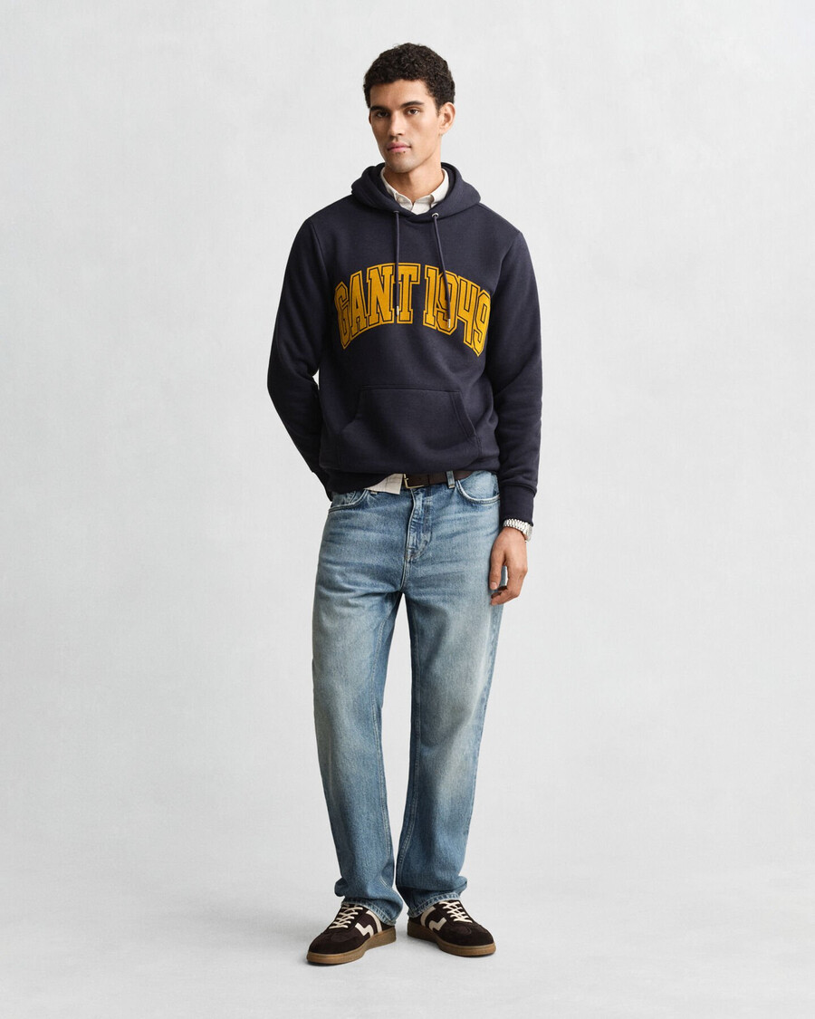 graphic hoodie - evening blue