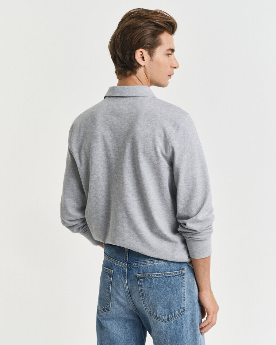 shield piqué rugger - grey melange