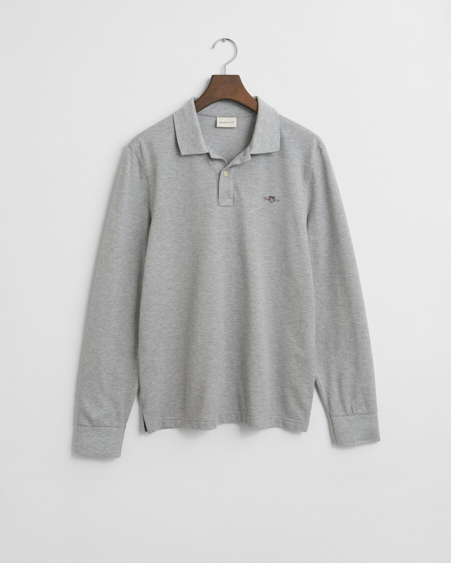 shield piqué rugger - grey melange