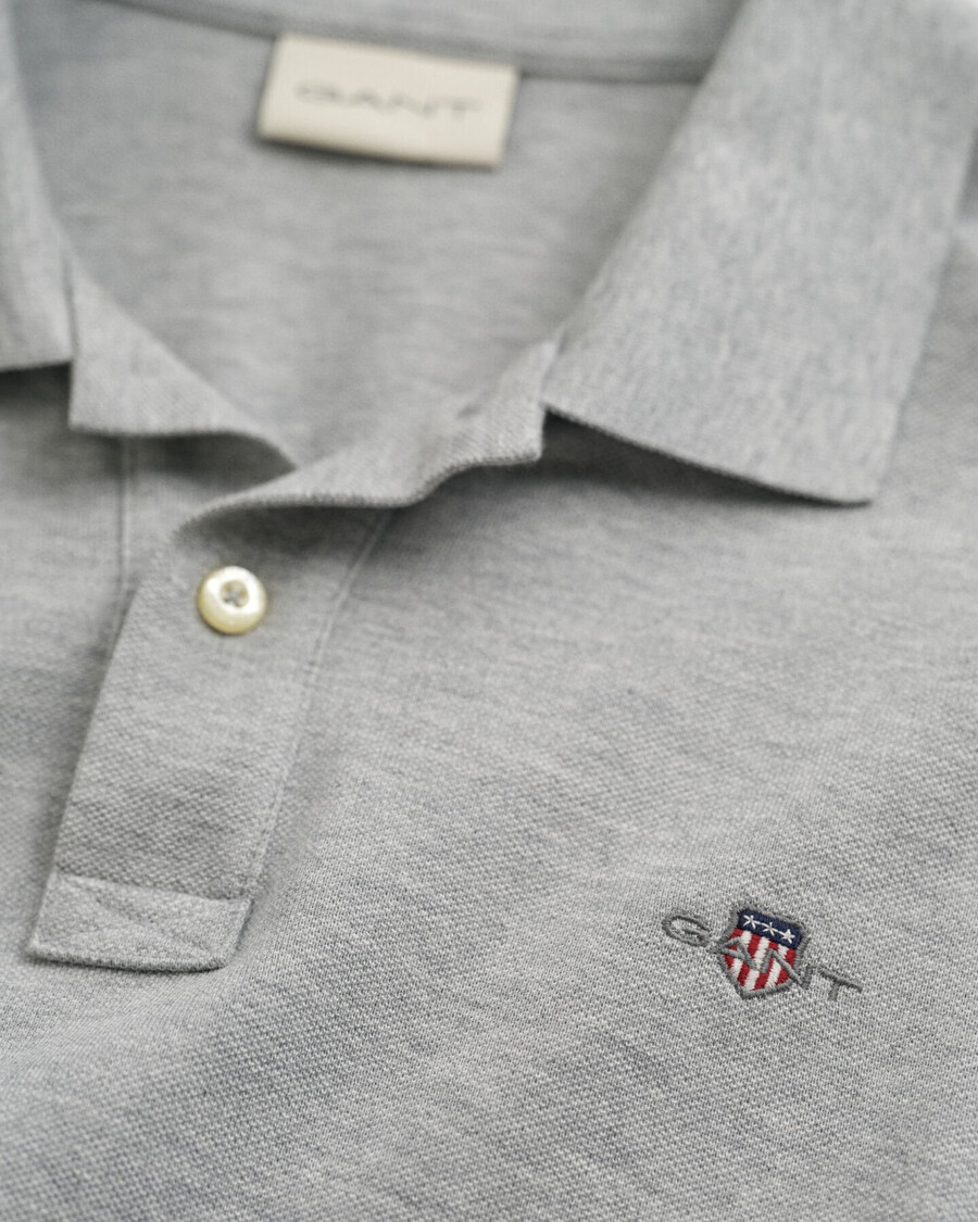 shield piqué rugger - grey melange