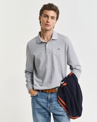 shield piqué rugger - grey melange