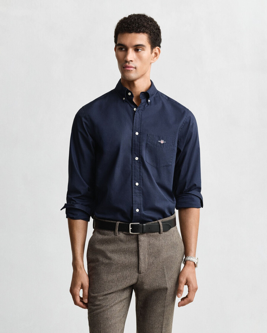 regular fit classic poplin shirt - marine