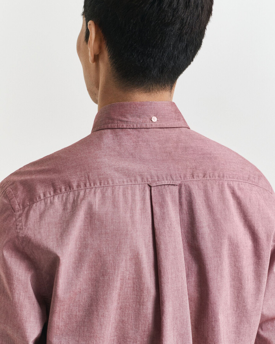 regular fit classic poplin shirt - plumped red melange