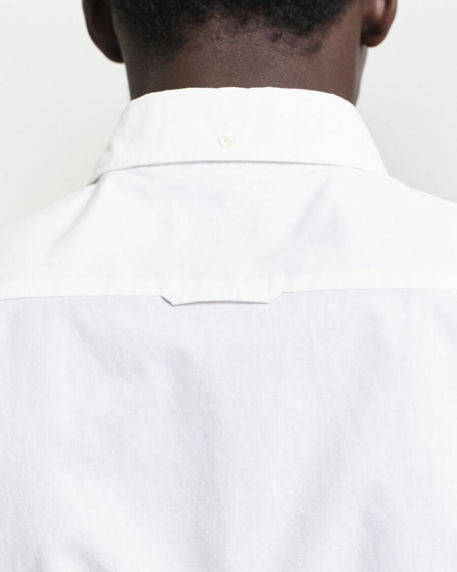 slim fit classic poplin shirt - white