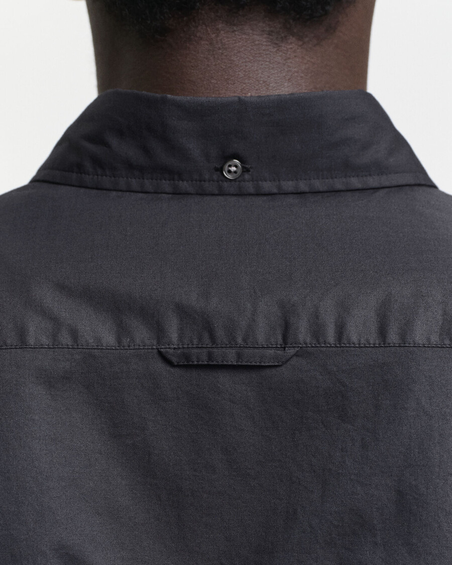 slim fit classic poplin shirt - black