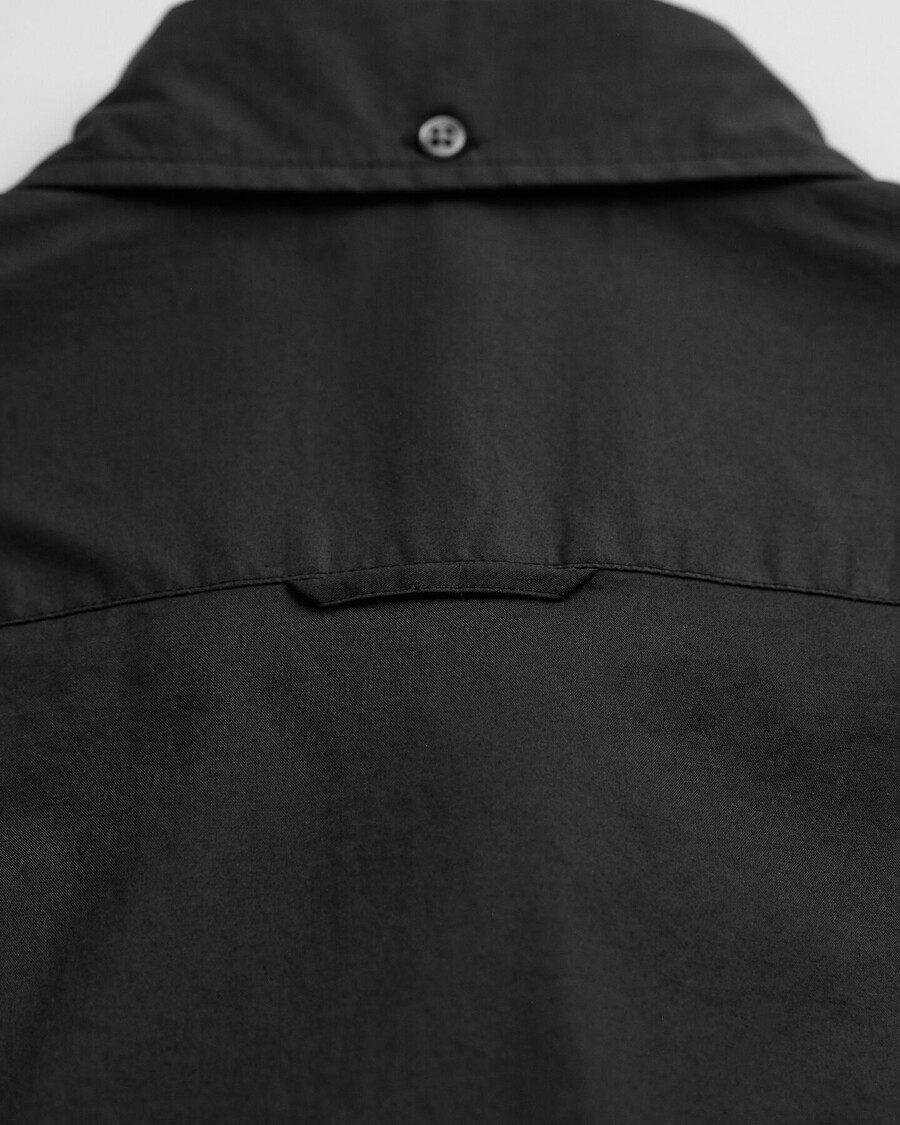 slim fit classic poplin shirt - black
