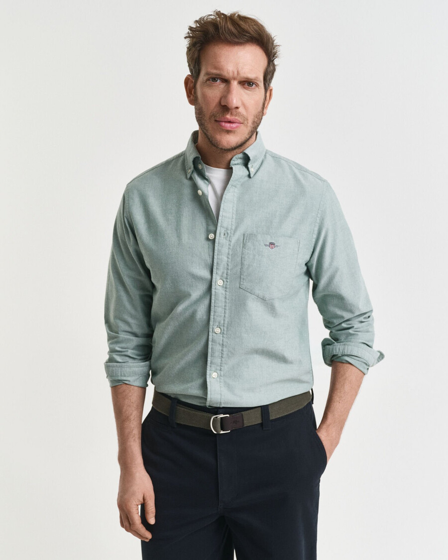 regular fit classic oxford shirt - forest green