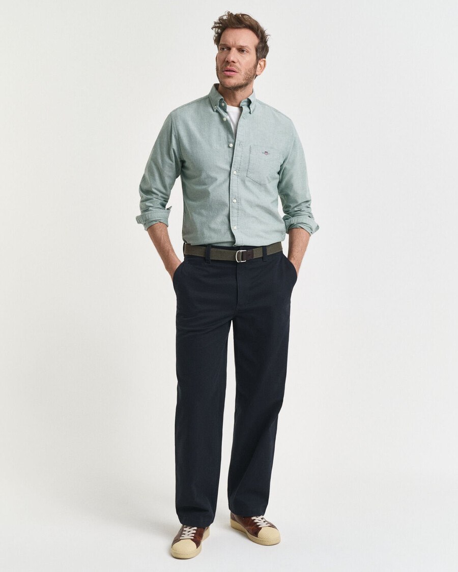 regular fit classic oxford shirt - forest green