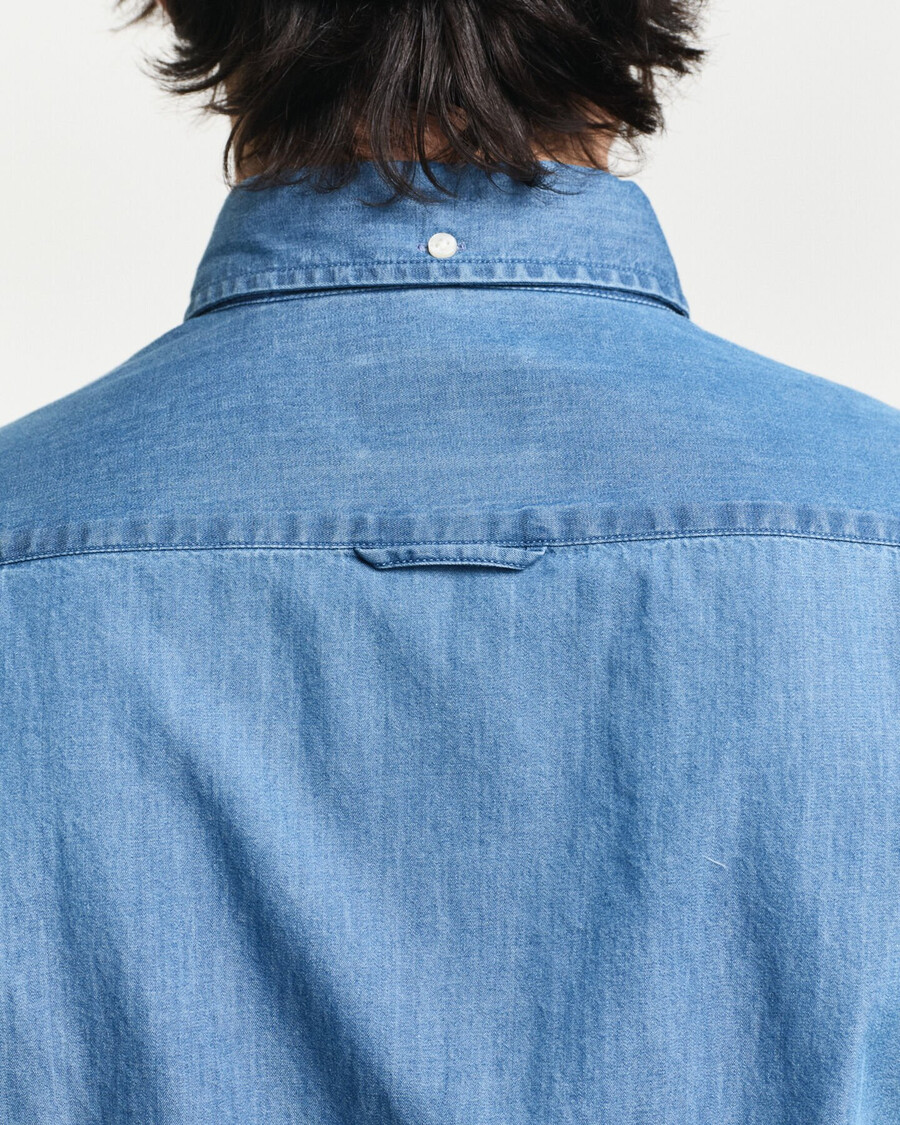 slim fit indigo shirt - semi light blue