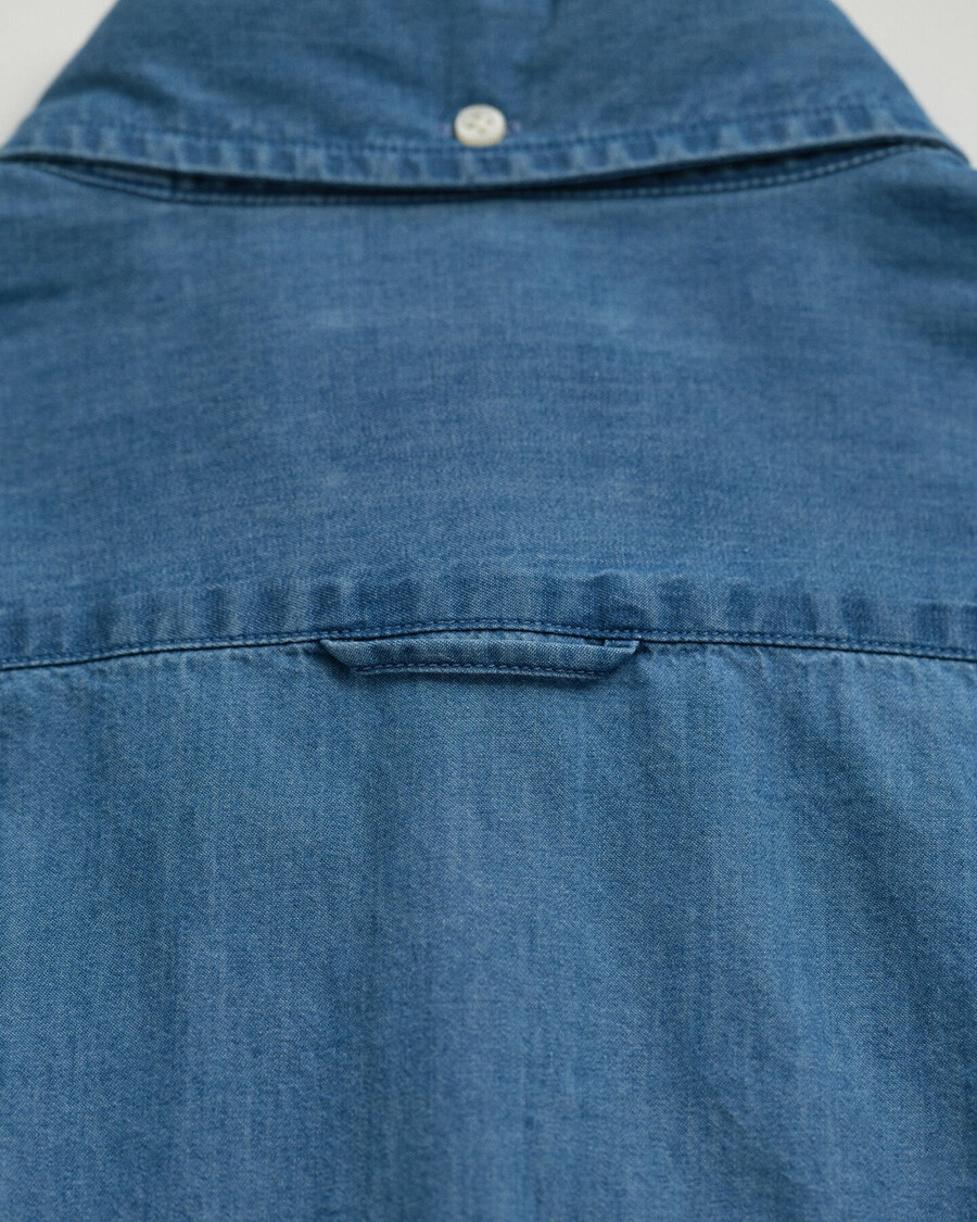 slim fit indigo shirt - semi light blue