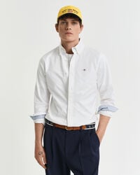 slim fit oxford stretch shirt - white