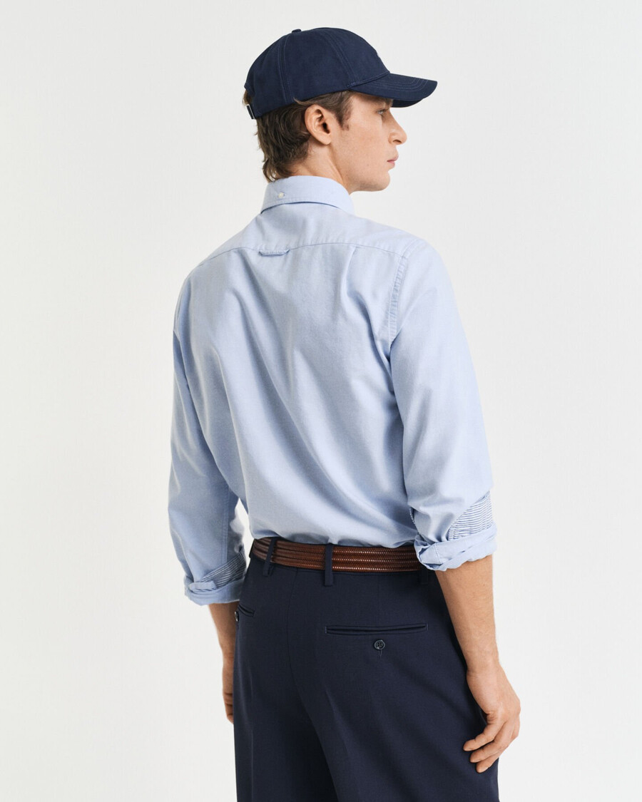 slim fit oxford stretch shirt - light blue
