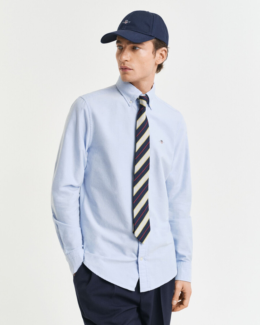 slim fit oxford stretch shirt - light blue