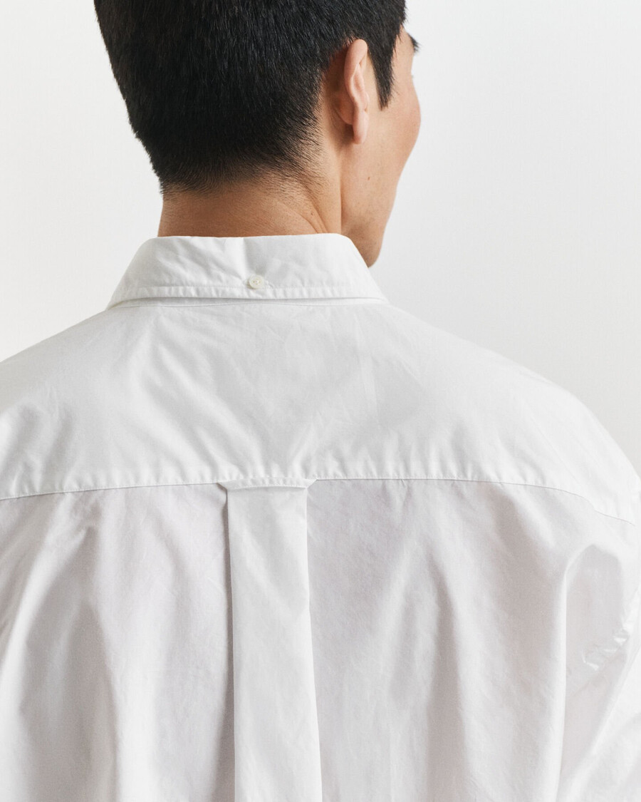 relaxed fit heritage poplin shirt - white