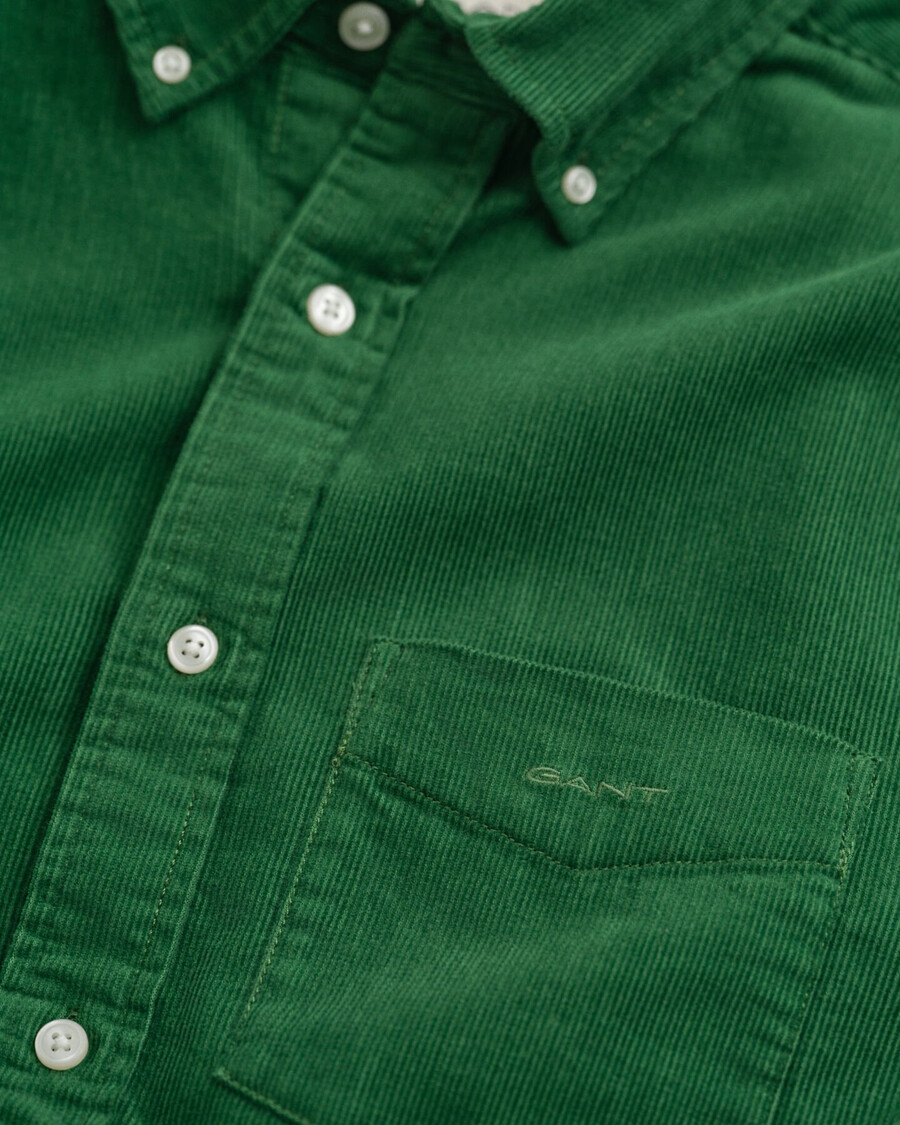 regular fit corduroy shirt - grass green
