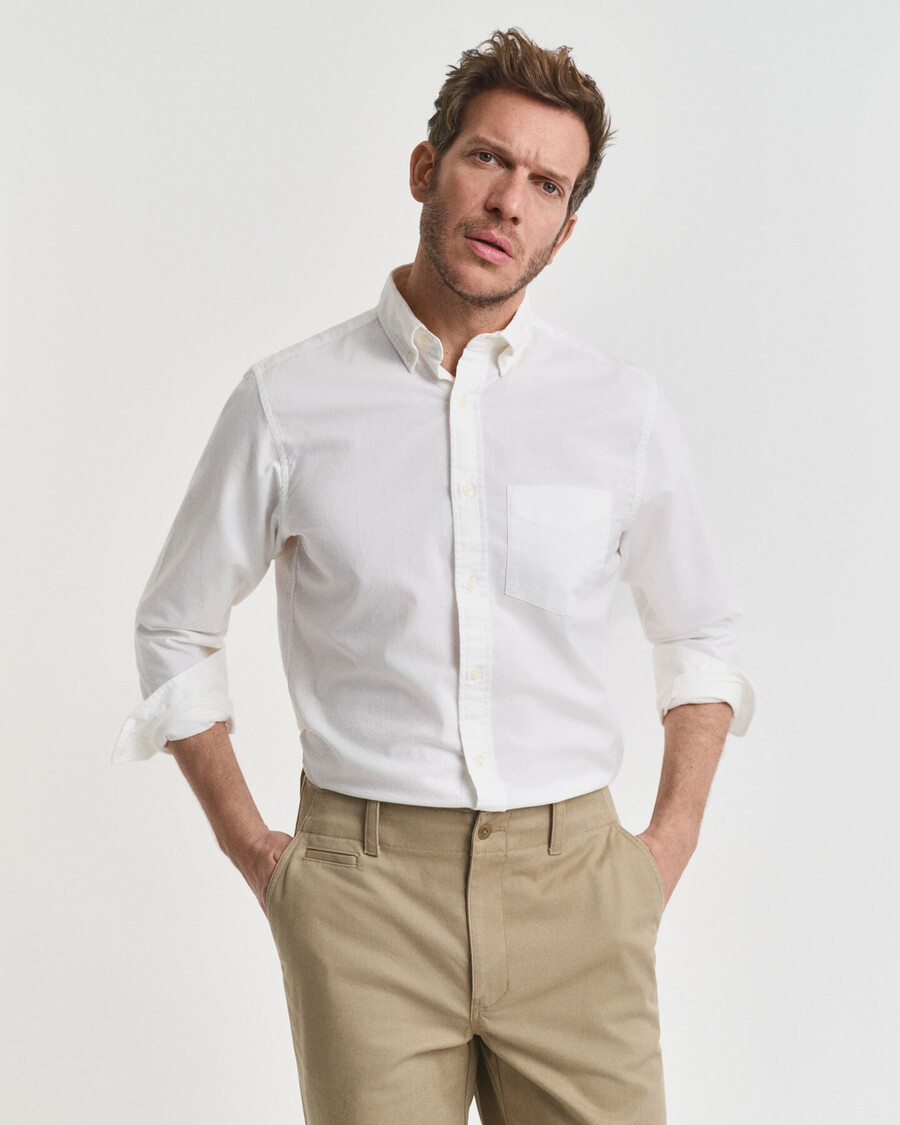 regular fit archive oxford shirt - eggshell