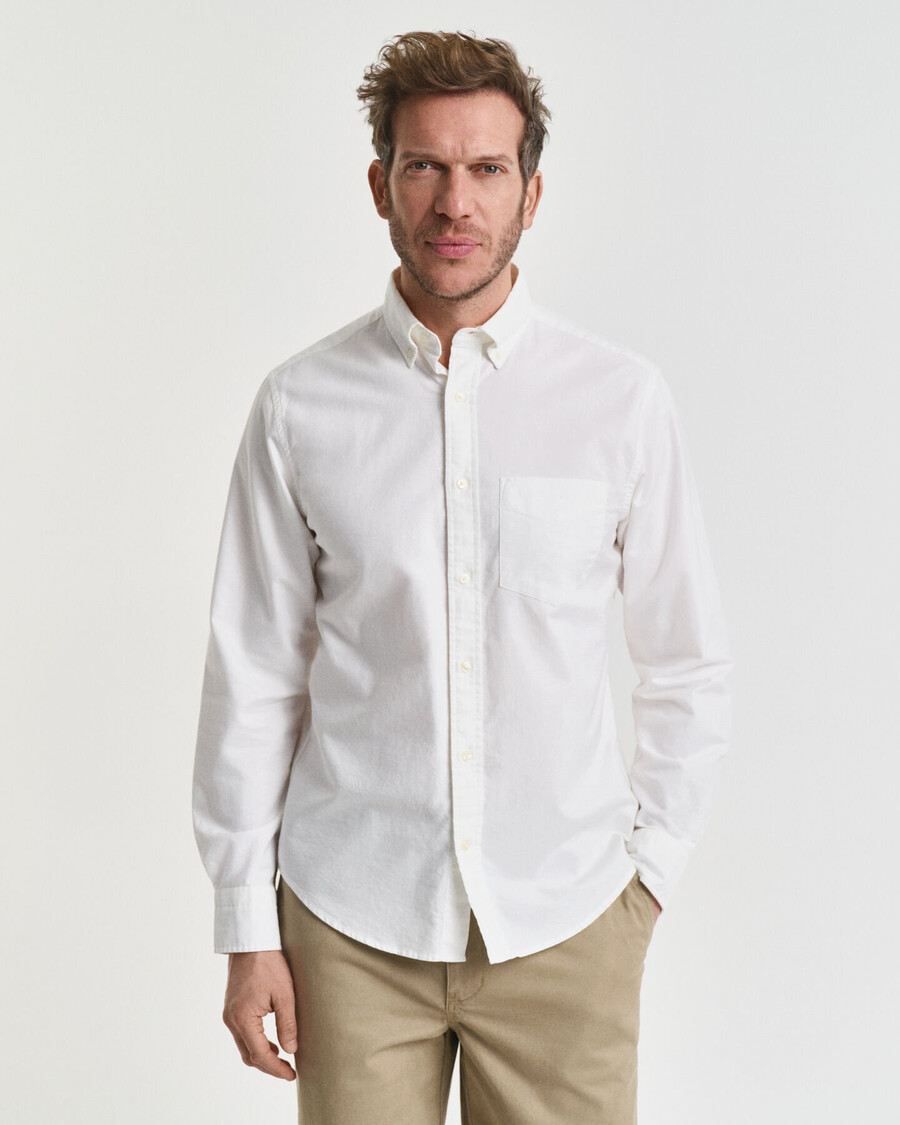 regular fit archive oxford shirt - eggshell