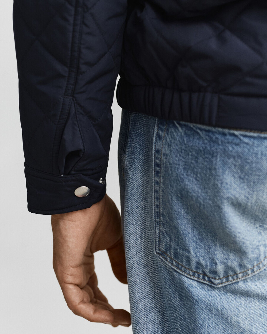 quilted windcheater - evening blue