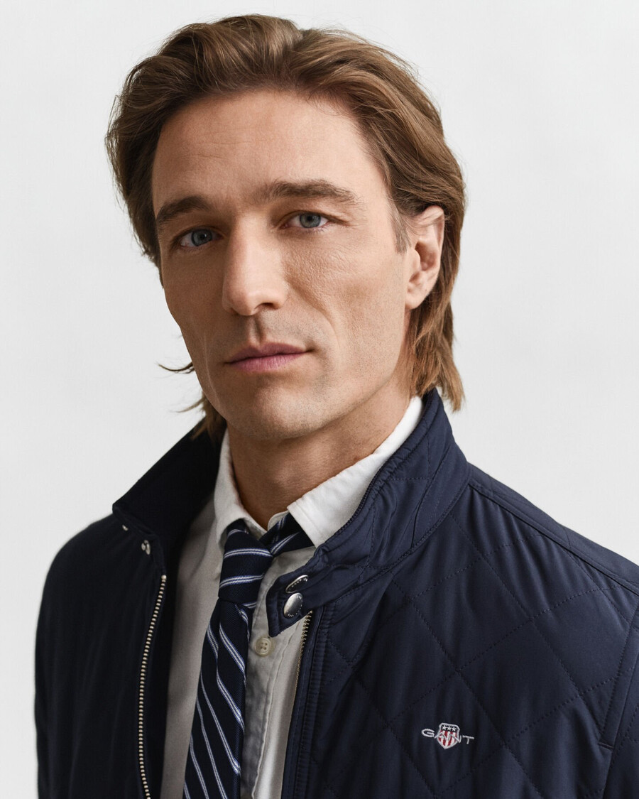 quilted windcheater - evening blue