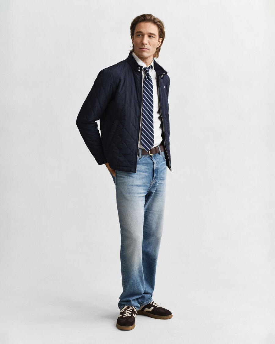 quilted windcheater - evening blue