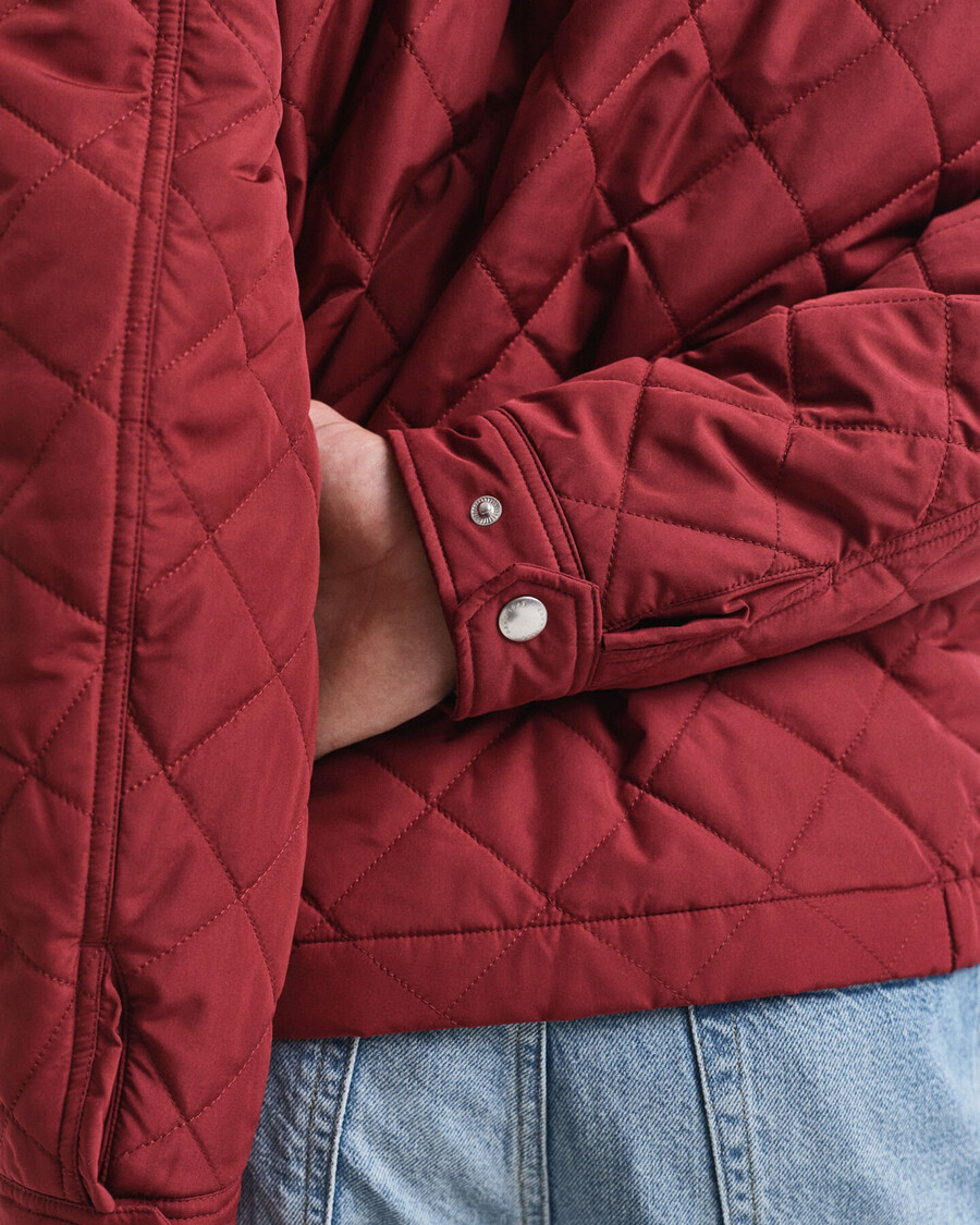 quilted windcheater - plumped red