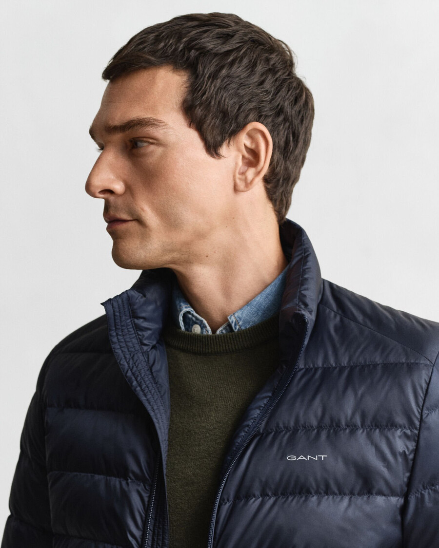 light down jacket - evening blue
