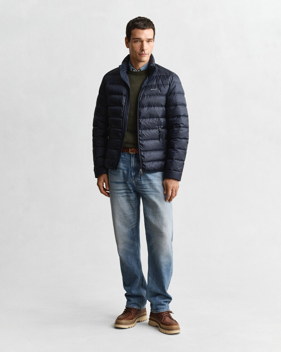 light down jacket - evening blue