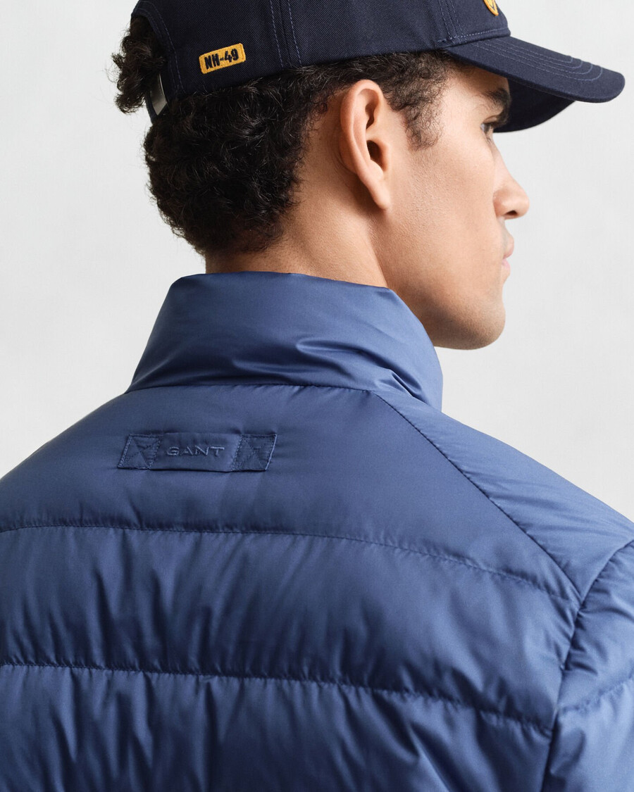 light down jacket - vintage blue