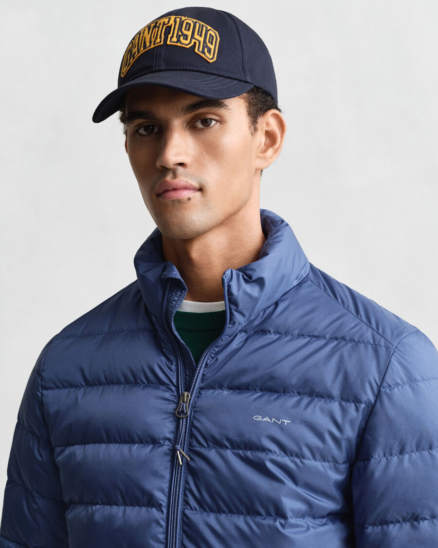 light down jacket - vintage blue