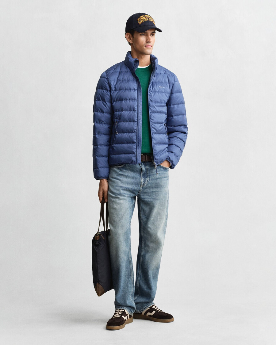 light down jacket - vintage blue