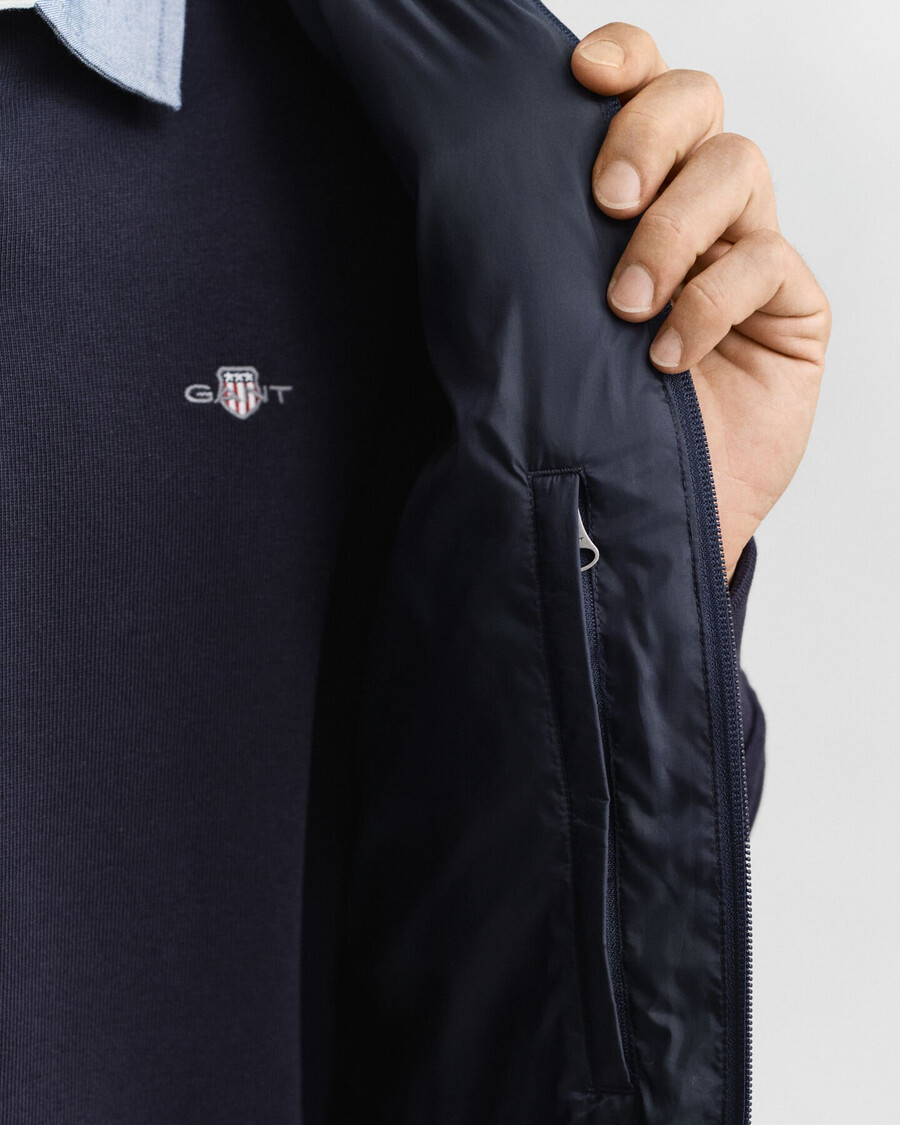 light down vest - evening blue
