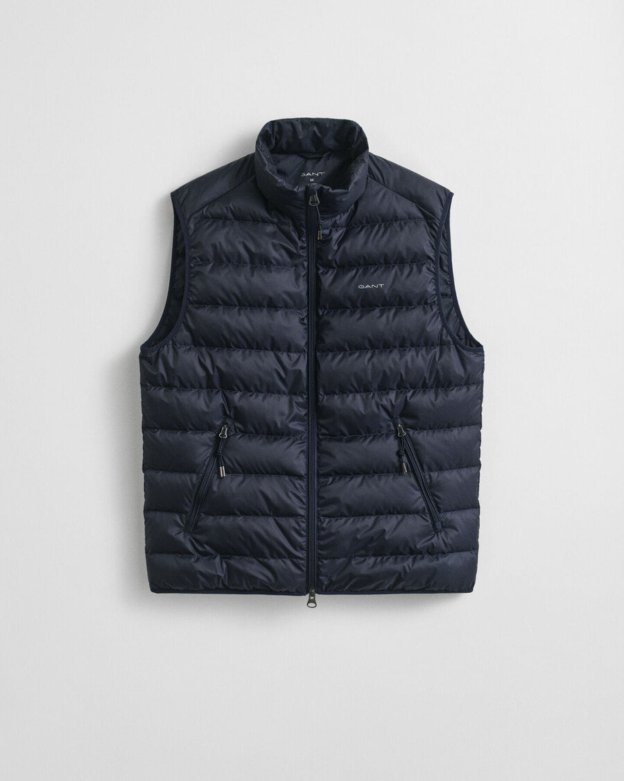 light down vest - evening blue
