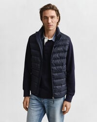 light down vest - evening blue