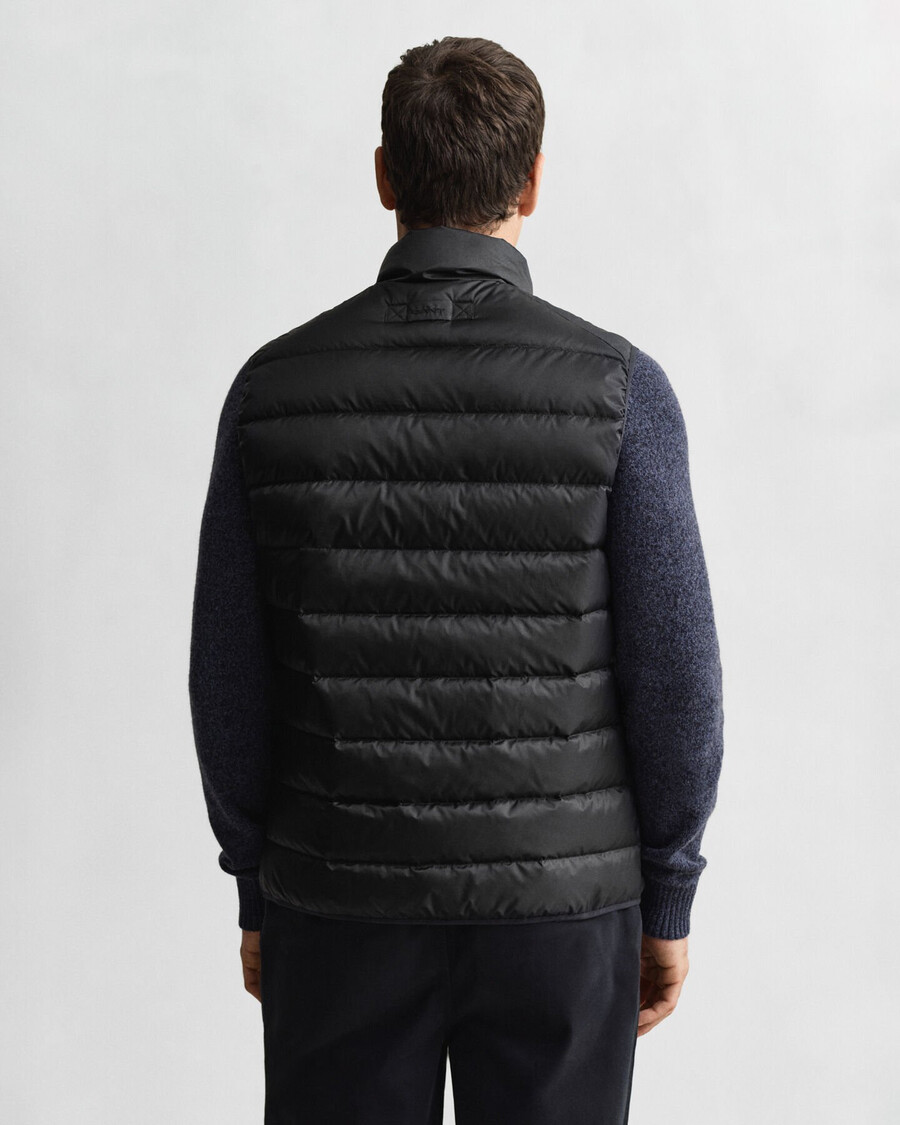 light down vest - black
