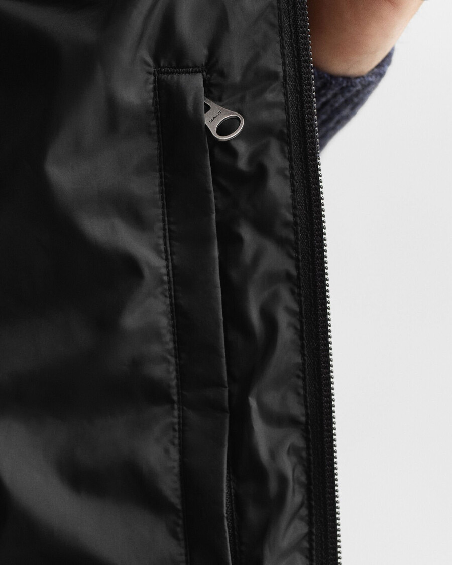 light down vest - black