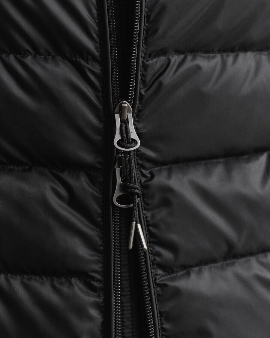light down vest - black