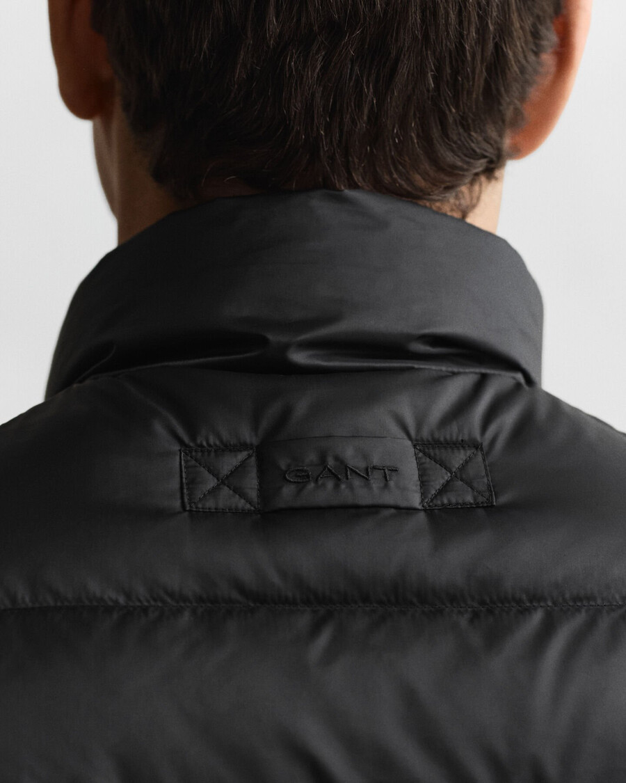 light down vest - black