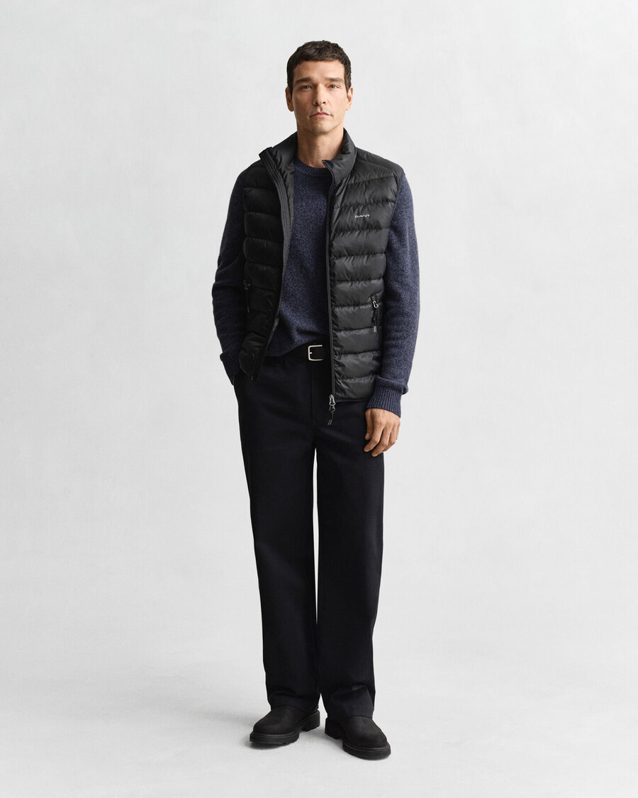 light down vest - black