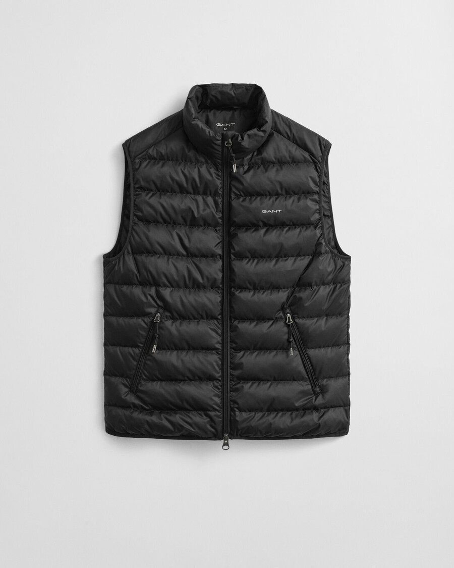 light down vest - black