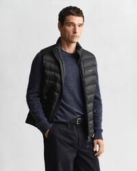 light down vest - black
