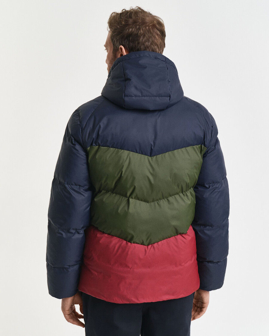 color blocked active cloud jacket - evening blue