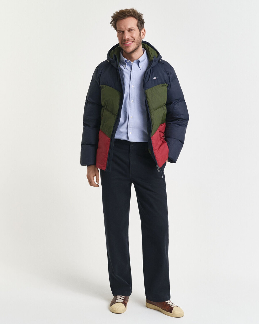 color blocked active cloud jacket - evening blue